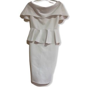 White Off shoulder formal dress